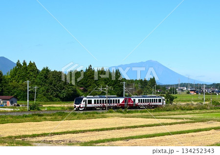 東北本線を走る観光列車ひなび 東北本線を走る観光列車ひなび 134252343