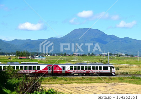 東北本線を走る観光列車ひなび 東北本線を走る観光列車ひなび 134252351
