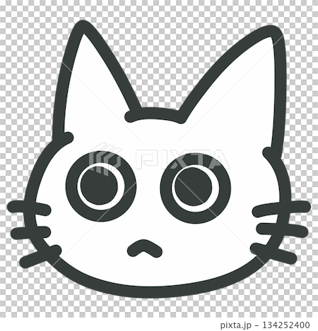 一隻眼神空洞的貓的插圖 134252400