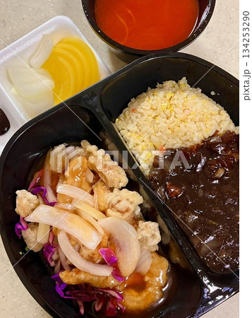 A classic Korean-Chinese combo of jajangmyeon with thick, chewy noodles coated in rich black bean sauce, served alongside crispy tangsuyuk, deep-fried pork with sweet and sour sauce. A classic Korean-Chinese combo of jajangmyeon with thick, chewy noodles coated in rich black bean sauce, served alongside crispy tangsuyuk, deep-fried pork with sweet and sour sauce. 134253290