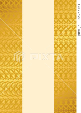 日本の伝統模様の葉書テンプレート 日本の伝統模様の葉書テンプレート 134253464