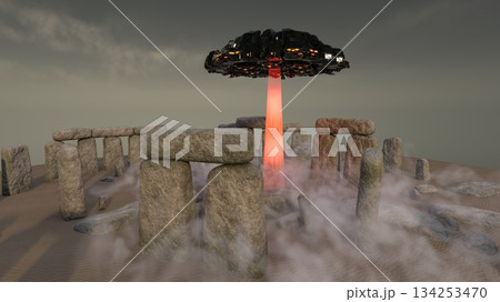 UFOに攻撃される古代遺跡 UFOに攻撃される古代遺跡 134253470