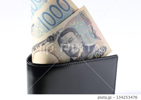 財布とお金の千円 財布とお金の千円 134253476