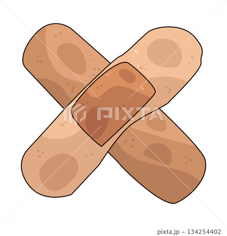 illustration of Bandage plaster illustration of Bandage plaster 134254402