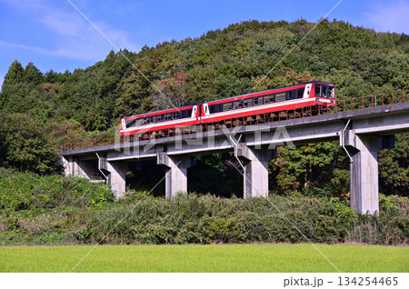 秋めく大洗鹿島線をゆく鹿島臨海鉄道6000形気動車 秋めく大洗鹿島線をゆく鹿島臨海鉄道6000形気動車 134254465