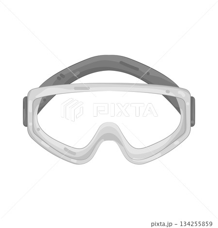 Illustration of safety goggles Illustration of safety goggles 134255859