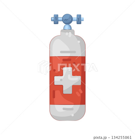 Illustration of oxygen tank  134255861