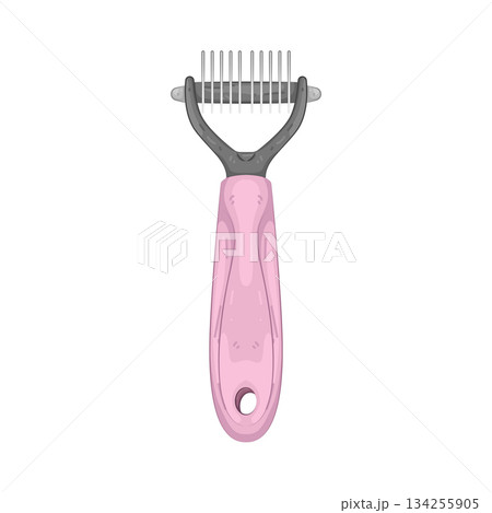 Illustration of pet hair cutting comb Illustration of pet hair cutting comb 134255905