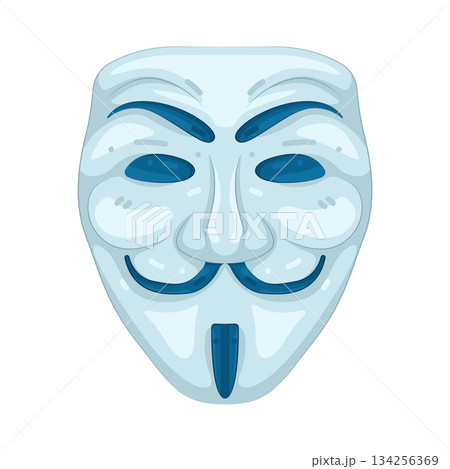 Illustration of anonymous mask Illustration of anonymous mask 134256369