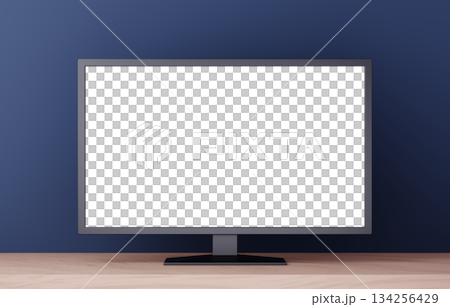 3D材質_電視_海軍藍背景 134256429