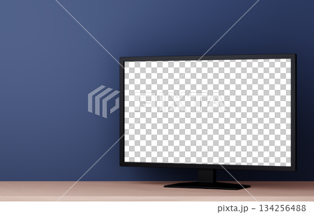 3D材質_電視_海軍藍背景 134256488