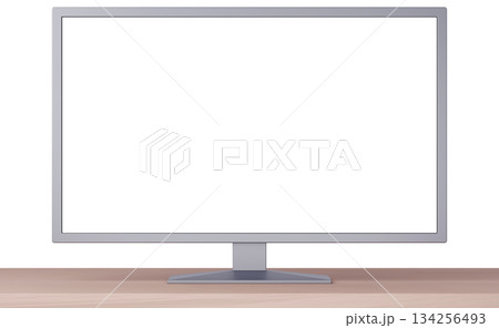 3D素材_テレビ_シルバー 3D素材_テレビ_シルバー 134256493