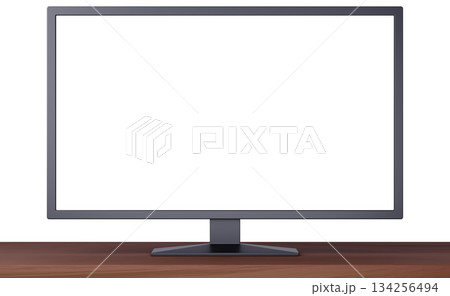 3D素材_テレビ_黒 3D素材_テレビ_黒 134256494