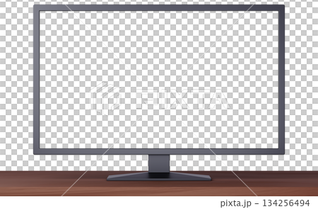 3D素材_テレビ_黒 3D素材_テレビ_黒 134256494