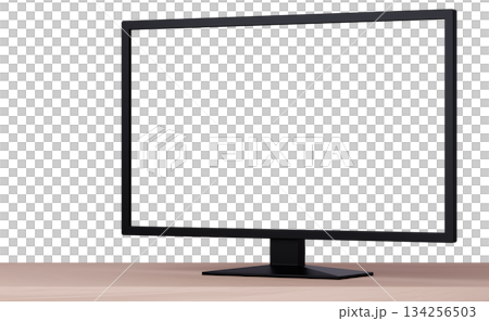 3D素材_テレビ_黒 134256503