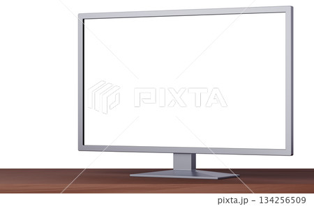 3D素材_テレビ_シルバー 134256509