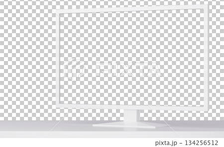 3D素材_テレビ_白 3D素材_テレビ_白 134256512