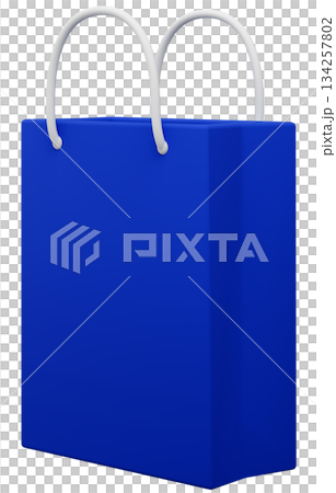 3D material_paper bag_blue 3D material_paper bag_blue 134257802