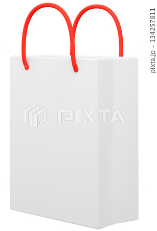 3D素材_紙袋_赤 134257811