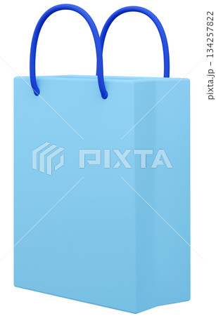 3D素材_紙袋_水色 134257822