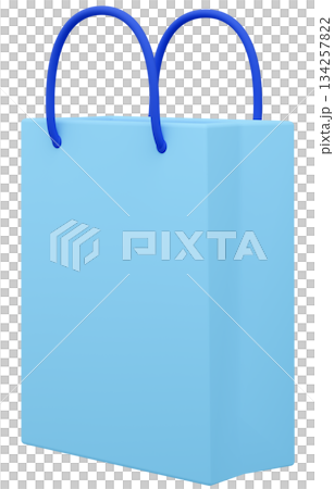 3D素材_紙袋_水色 134257822
