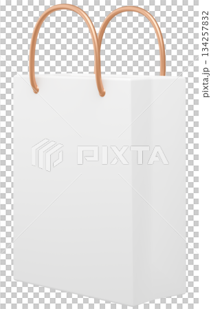 3D material_paper bag_white 3D material_paper bag_white 134257832
