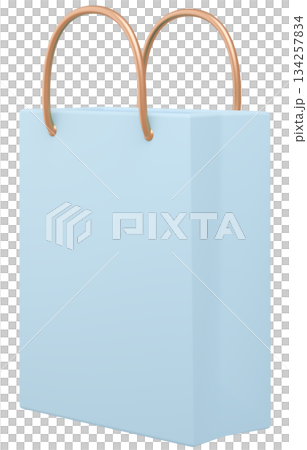 3D material_paper bag_light blue 134257834