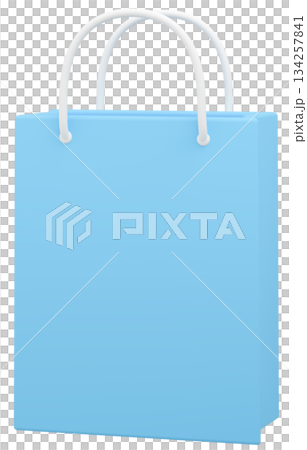 3D material_paper bag_light blue 3D material_paper bag_light blue 134257841