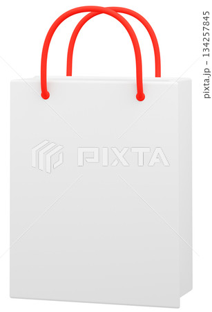 3D素材_紙袋_赤 134257845