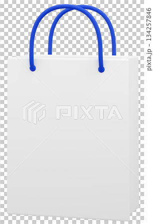 3D素材_紙袋_青 134257846