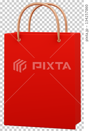 3D material_paper bag_red 134257860