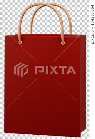 3D material_paper bag_red 134257864
