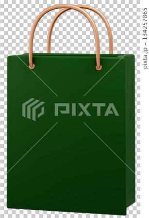 3D material_paper bag_green 134257865