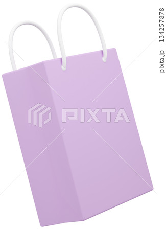 3D素材_紙袋_紫 3D素材_紙袋_紫 134257878