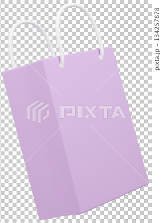 3D素材_紙袋_紫 3D素材_紙袋_紫 134257878