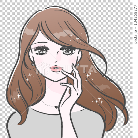 一位陷入恍惚的美麗女士 134258277