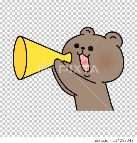 Bear with a megaphone 134258342