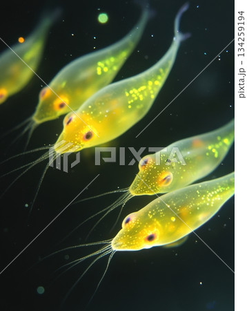 Stunning Yellow Aquatic Lifeforms Detailed Macro Photography Ocean Wildlife Sea Fish Deep Glow Rare 134259194