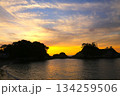 日本一の堂ヶ島の夕日 134259506