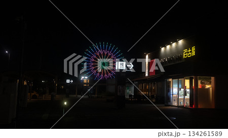 名古屋のサービスエリア夜景 名古屋のサービスエリア夜景 134261589