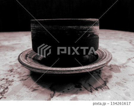 clay pot on the table clay pot on the table 134261617