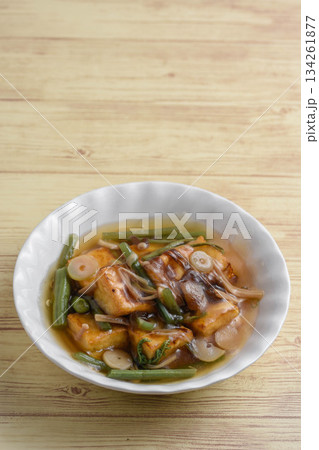 厚揚げの山菜あんかけ 厚揚げの山菜あんかけ 134261877