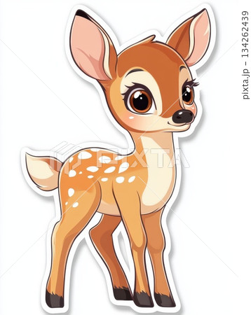 cute cartoon deer with a big ears 134262439