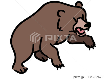 かわいい熊。ヒグマ。アイソメトリック図。 かわいい熊。ヒグマ。アイソメトリック図。 134262626