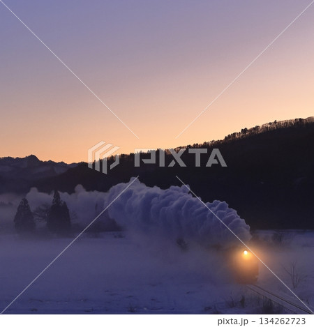雪景色の磐越西線SL 雪景色の磐越西線SL 134262723