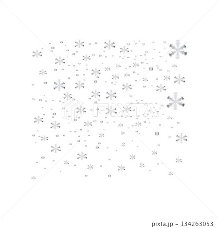 Falling snow on transparent background. Light snowfall, snowflakes, Snow flakes snow background 134263053