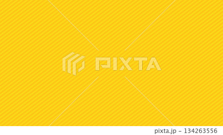 鮮やかな黄色と斜めストライプのレトロポップな背景素材 134263556
