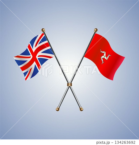 United Kingdom and Isle of Man flag. Vector Illustration 134263692