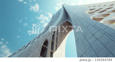 Stunning Architectural Design Modern Building Exterior Sky Stunning Architectural Design Modern Building Exterior Sky 134264784