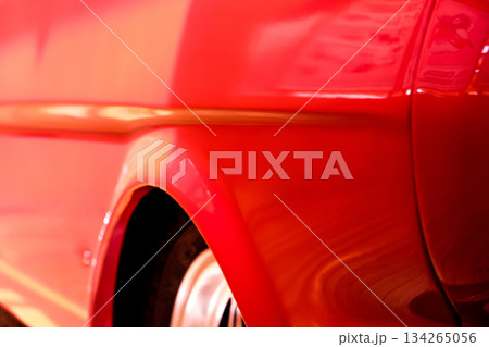 Detail of a classic american car, close-up. Detail of a classic american car, close-up. 134265056